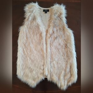 Women's Sleeveless Synthetic Leather Vest, AGB Brand, Size L.